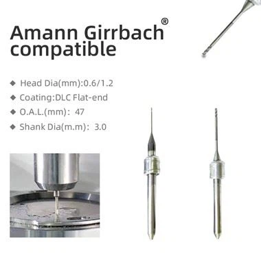 Eines de fresat de diamants Amann Girrbach per a zirconi